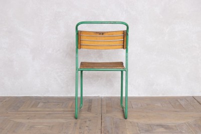 green-vintage-stacking-chairs-back-view
